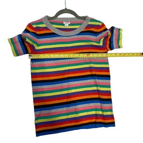 J Crew Fine Knit Multi-Colour Striped Top - Picture 5 of 6